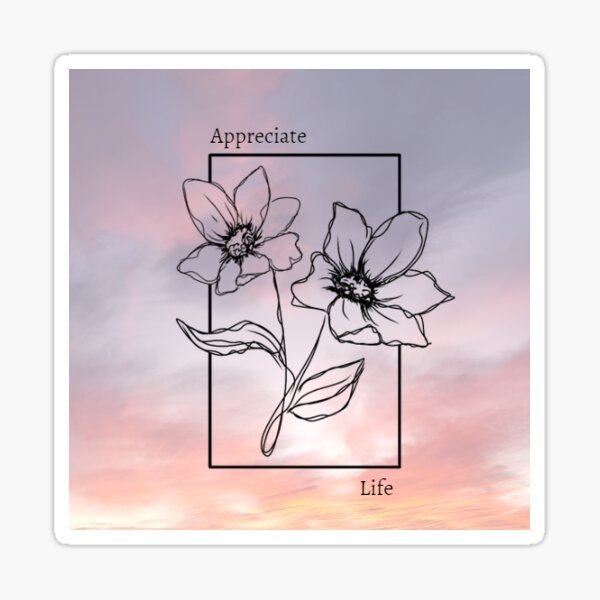 Copy of Aesthetic Minimalist Flower Design Sticker for Sale by Sophie  Rajkotwala