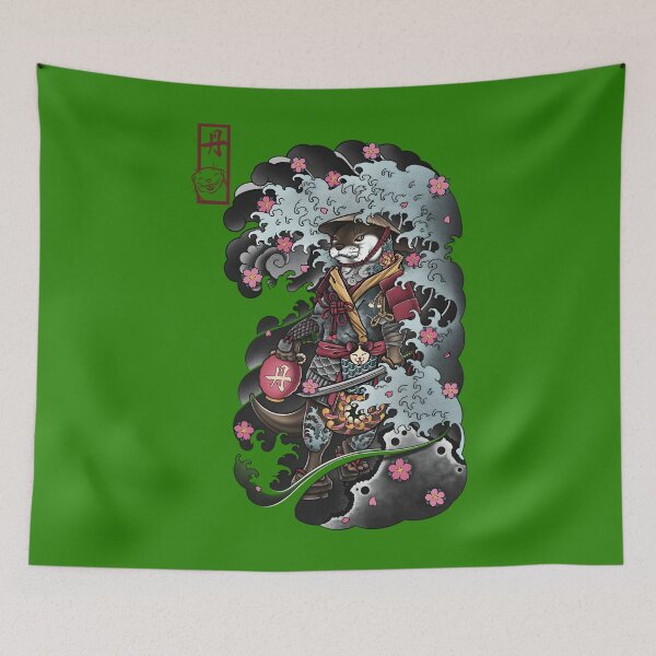 Item preview, Samurai otter tattoo design Classic 		 designed and sold by vwtivwgqh92.
