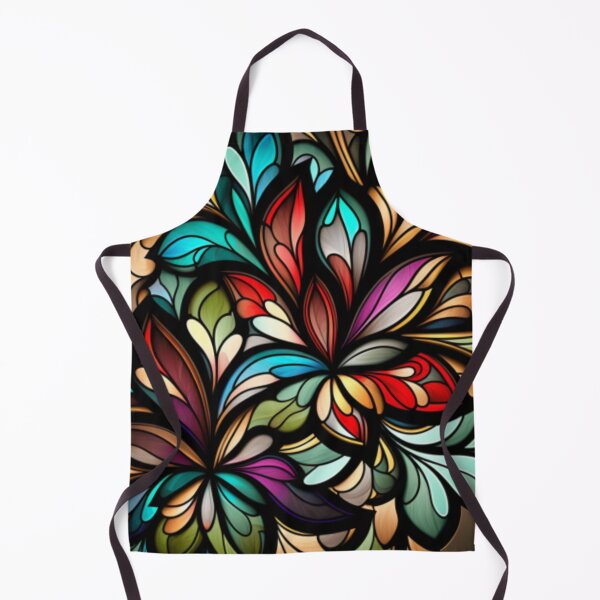 Item preview, Florescent Prism: A Vibrant Stained Glass Artwork with a Colorful Floral Design designed and sold by RetroRevivals.