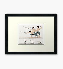 A Study In Fencing Framed Print