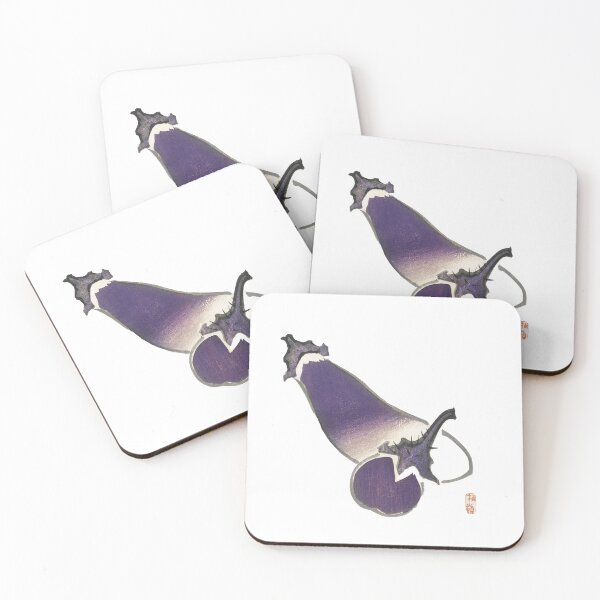 Item preview, Eggplants by Kōno Bairei (1844-1895) designed and sold by 5b2f.