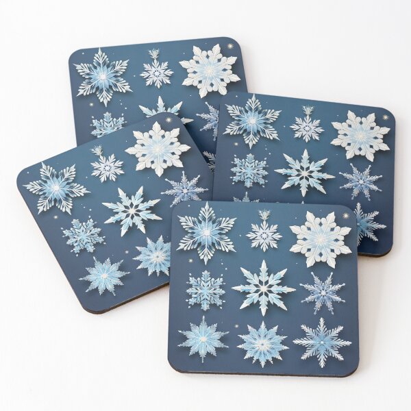 Item preview, Blue and white snowflakes designed and sold by Inktown.