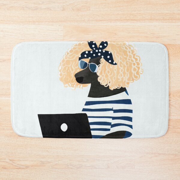 Item preview, Black Poodle Hard at Work - French Chic designed and sold by pocketart2023.