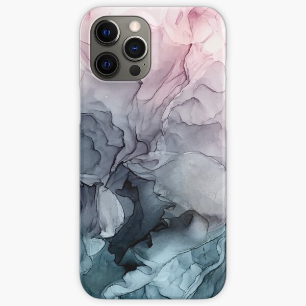 Blush y la pintura abstracta que fluye gris de Payne Funda rígida para iPhone