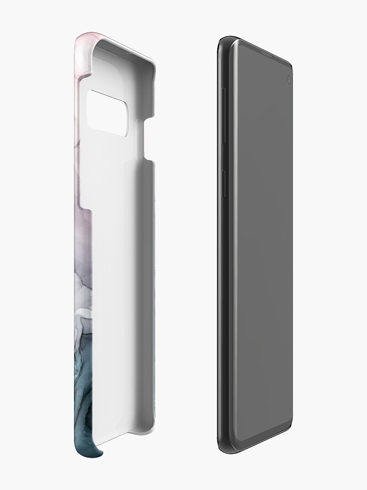 Alternate view of Blush and Payne's Grey Flowing Abstract Painting Case & Skin for Samsung Galaxy