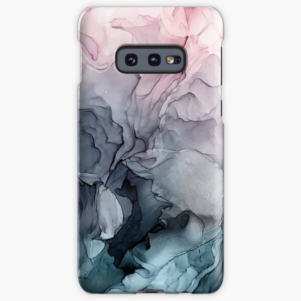 Blush and Payne's Grey Flowing Abstract Painting Samsung Galaxy Snap Case