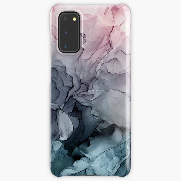 Blush and Payne's Grey Flowing Abstract Painting Samsung Galaxy Snap Case