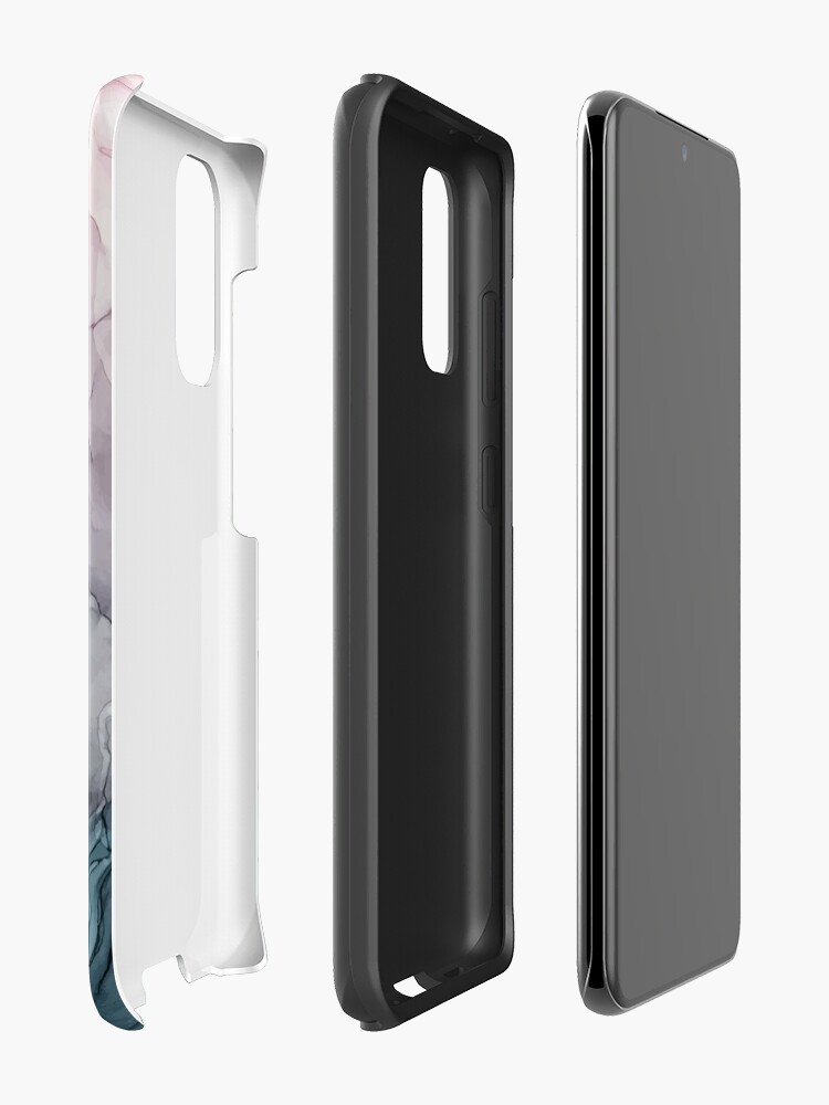 Alternate view of Blush and Payne's Grey Flowing Abstract Painting Case & Skin for Samsung Galaxy