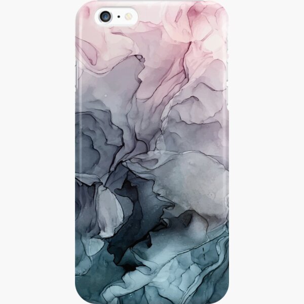 Blush and Payne's Grey Flowing Abstract Painting iPhone Snap Case