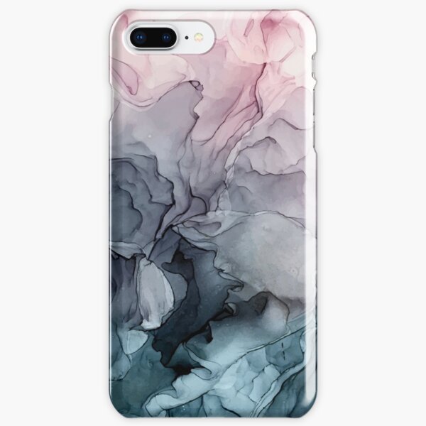 Blush and Payne's Grey Flowing Abstract Painting iPhone Snap Case