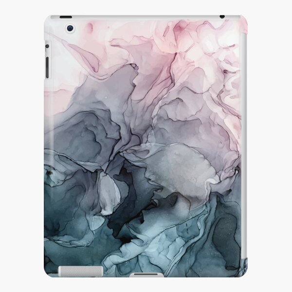 Blush and Payne's Grey Flowing Abstract Painting iPad Snap Case