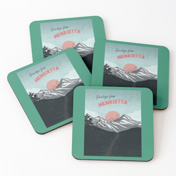 Item preview, Greetings from Henrietta Postcard Art Throw Pillow 	 designed and sold by evcljuto82.
