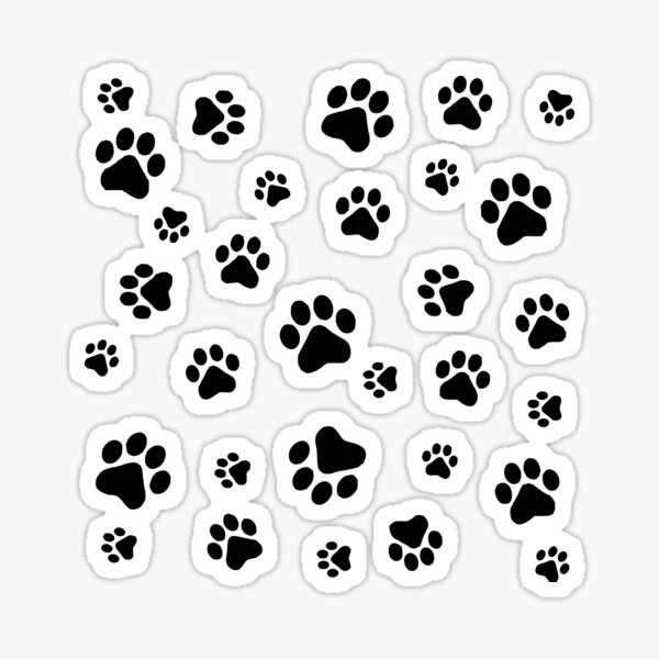 Repeating pawprint design Sticker