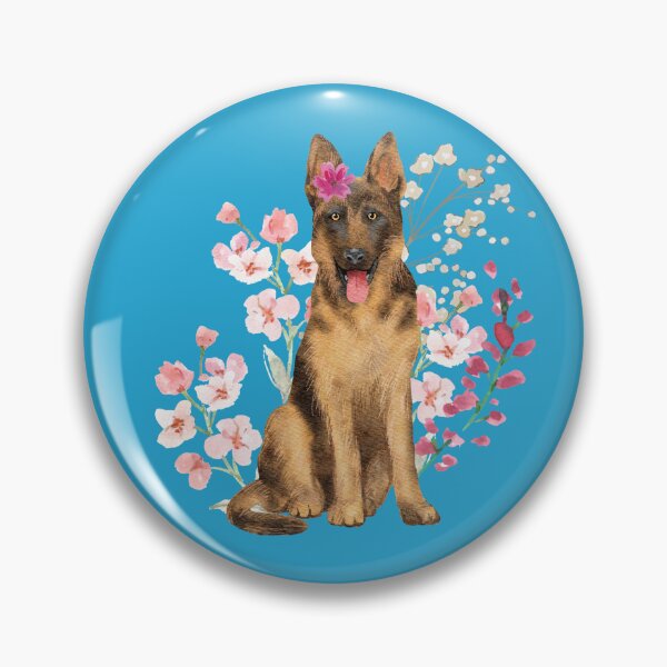 Item preview, Floral German Shepherd designed and sold by Ashley Gagnon.