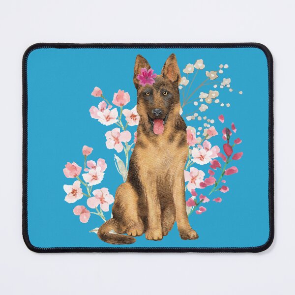 Item preview, Floral German Shepherd designed and sold by Ashley Gagnon.