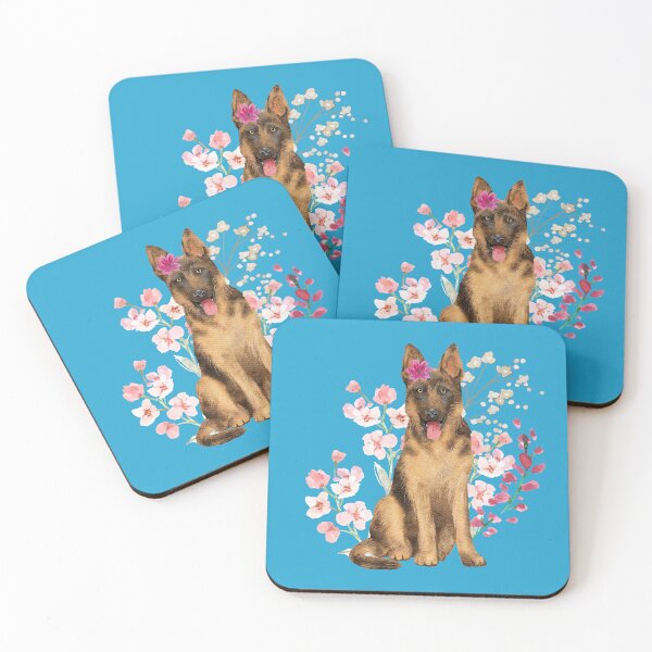 Item preview, Floral German Shepherd designed and sold by Ashley Gagnon.