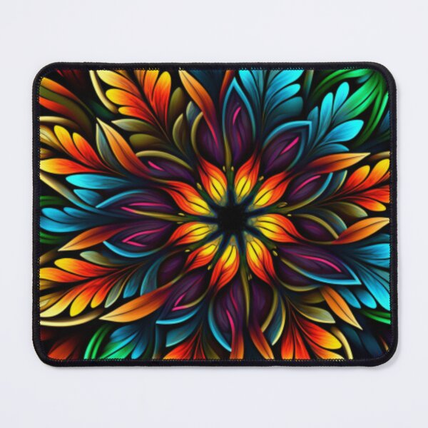 Item preview, Colorful Floral Reflections: A vibrant stained glass design that captures the beauty of flowers in stunning hues, bringing joy and inspiration to any space. designed and sold by RetroRevivals.