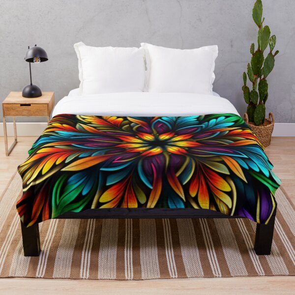 Item preview, Colorful Floral Reflections: A vibrant stained glass design that captures the beauty of flowers in stunning hues, bringing joy and inspiration to any space. designed and sold by RetroRevivals.