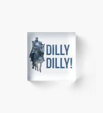 Bloque acrílico Dilly Dilly El Bud Knight Superbowl 2018