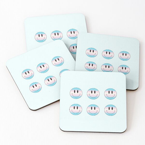 Item preview, Smiley, trangender flag colors designed and sold by Florvolcanica.