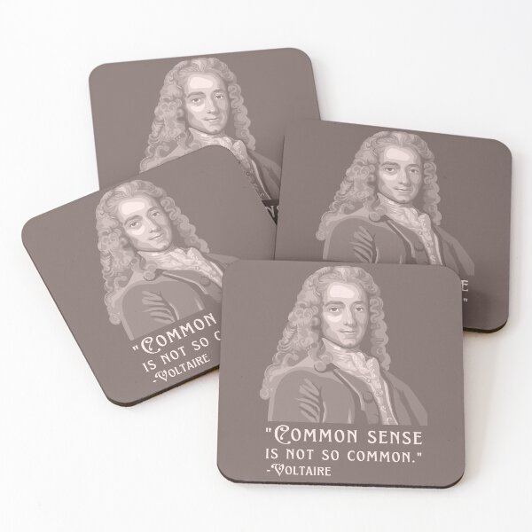Item preview, Voltaire Portrait And Quote designed and sold by Unhinged Heather.