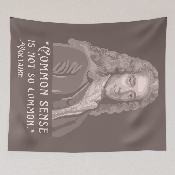 Item preview, Voltaire Portrait And Quote designed and sold by Unhinged Heather.