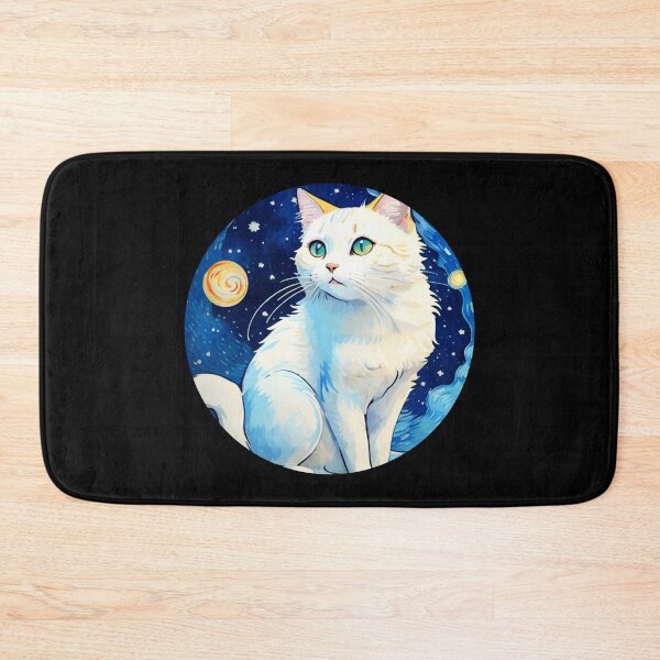 Item preview, Van gogh Starry Night White Kitten  designed and sold by Vangoholic.