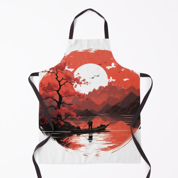 Item preview, Peaceful Japanese Fishing Scene designed and sold by SUKCreative.