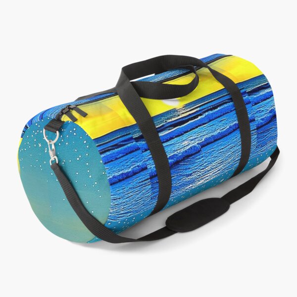 Item preview, Tropical sunset at night linograph folk art designed and sold by Earth Nature Creations.