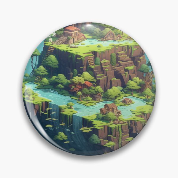 Item preview, Floating Island With House Pixel Art Style  designed and sold by setofeights.