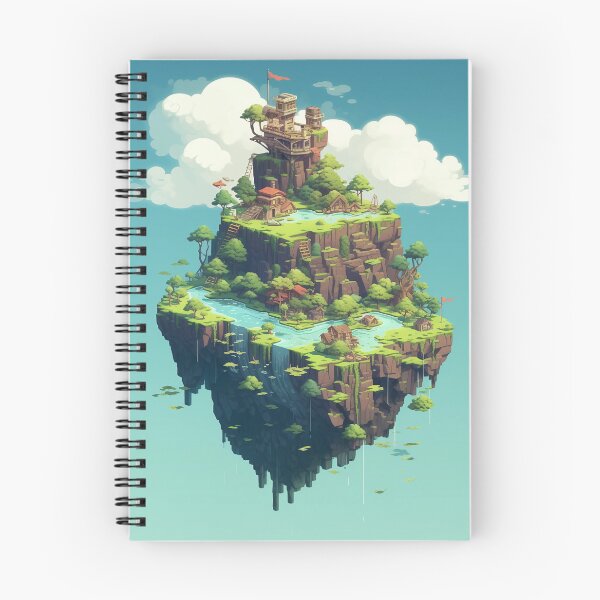 Item preview, Floating Island With House Pixel Art Style  designed and sold by setofeights.