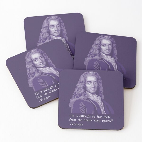 Item preview, Voltaire Portrait And Quote designed and sold by Unhinged Heather.