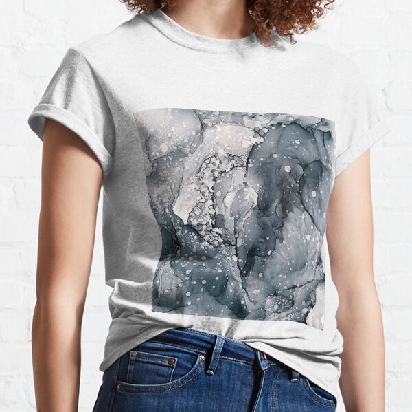Icy Payne's Grey Abstract Bubble / Snow Painting Classic T-Shirt