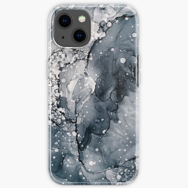 Gris Abstrait Bulle Abstrait Bulle / Neige Peinture Coque souple iPhone