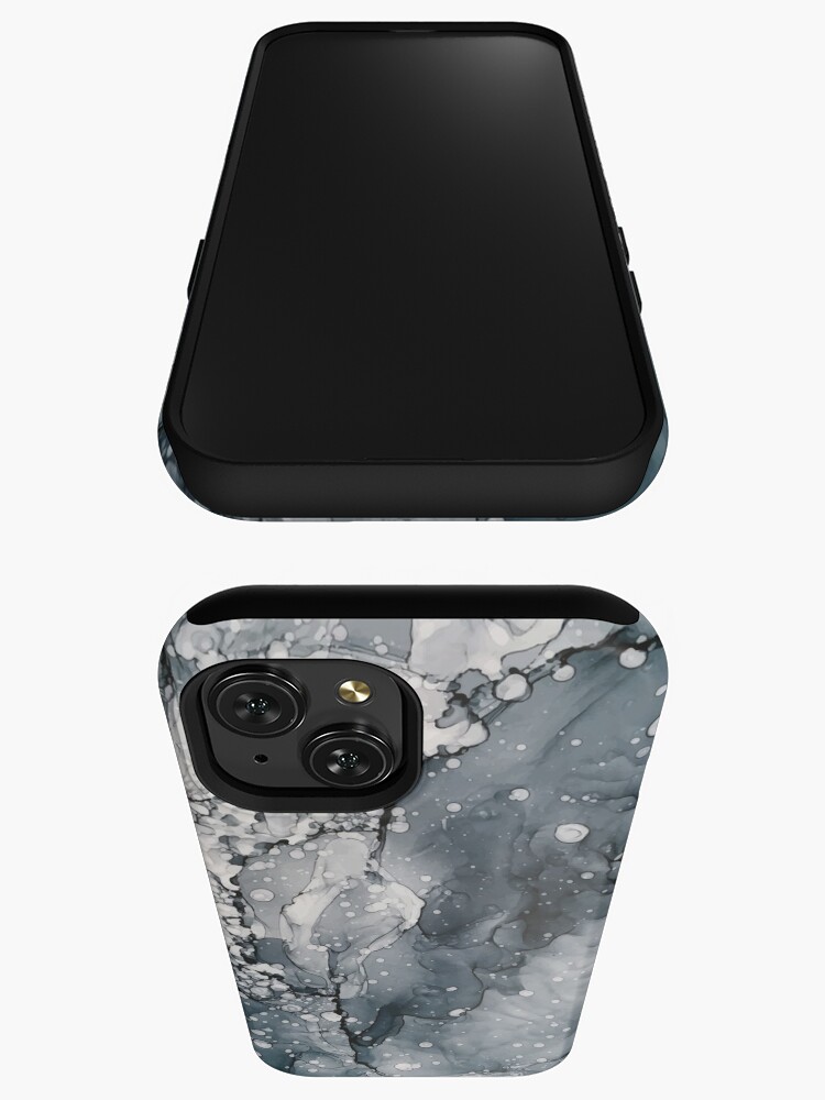 Disover Icy Payne's Grey Abstract Bubble / Snow Painting iPhone Case