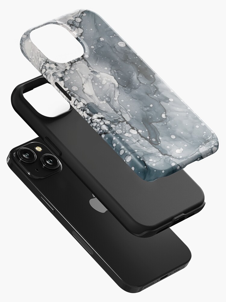 Discover Icy Payne's Grey Abstract Bubble / Snow Painting iPhone Case
