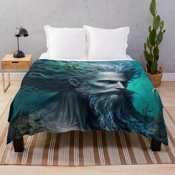 Artikelvorschau, Majestätischer Wassermann mit hypnotisierender Mähne aus Blau und Meergrün entworfen und verkauft von Dragonstrom.