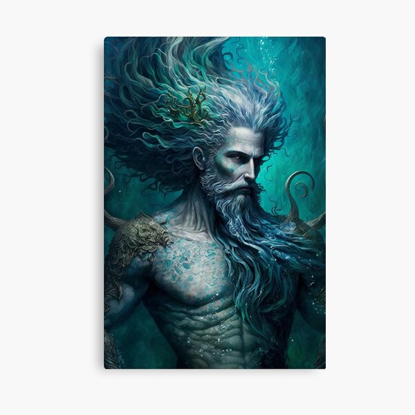 Dios griego del mar hombres Poseidón disfraz sirena reina mar