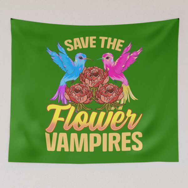 Item preview, Save The Flower Vampires Adorable Hummingbird Pun   	 designed and sold by vwtivwgqh92.