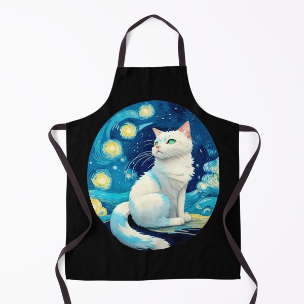 Item preview, Van gogh Starry Night White Kitten designed and sold by Vangoholic.