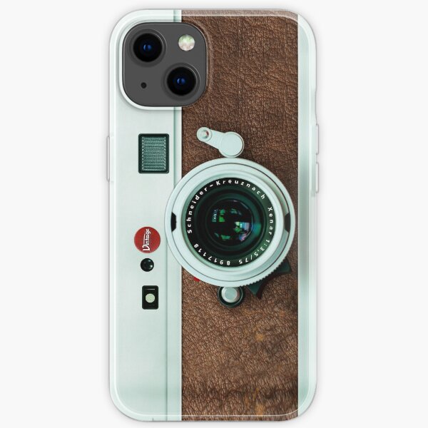 Classic Retro Old Vintage brown leather Camera iPhone Soft Case