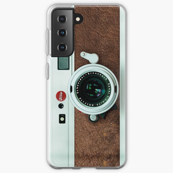 Classic Retro Old Vintage brown leather Camera Samsung Galaxy Soft Case