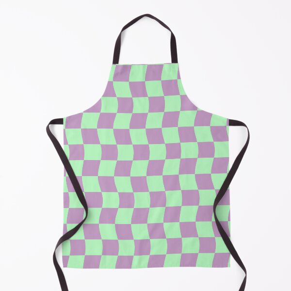Item preview, Danish Pastel Purple Green Wavy Checkerboard Pattern designed and sold by JessicaAmber.