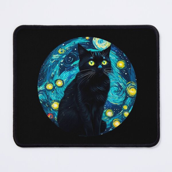 Item preview, Van gogh Starry Night Black Kitten  designed and sold by Vangoholic.