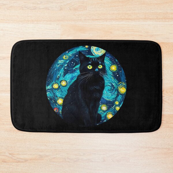 Item preview, Van gogh Starry Night Black Kitten  designed and sold by Vangoholic.