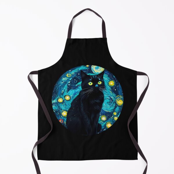 Item preview, Van gogh Starry Night Black Kitten designed and sold by Vangoholic.