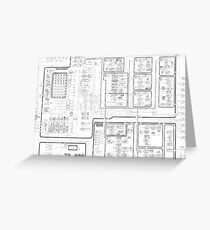 Roland 808 Circuit Map Greeting Card