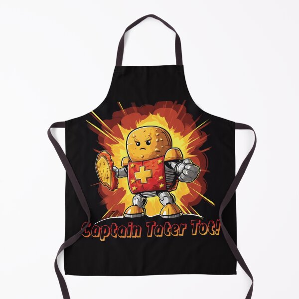 Item preview, Captain Tater Tot: The Heroic Defender of Hungry Souls | Fries before Lies! | Crispy Golden Shield designed and sold by PopPopGfx.