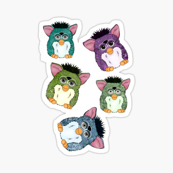 Sticker for Sale avec l'œuvre « Furby violet mignon » de l'artiste  AlbaDeWitt