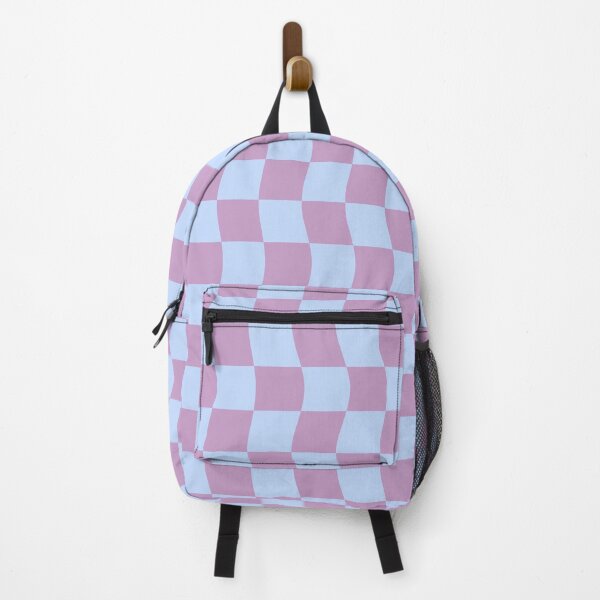 Item preview, Danish Pastel Purple Blue Wavy Checkerboard Pattern designed and sold by JessicaAmber.